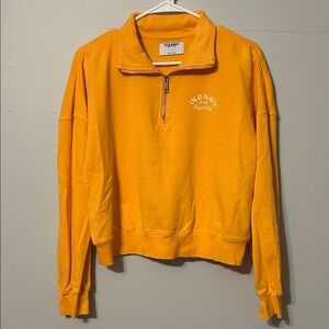 Old Navy Bright gold/yellow. Size medium. Quarter Zip front sweatshirt.